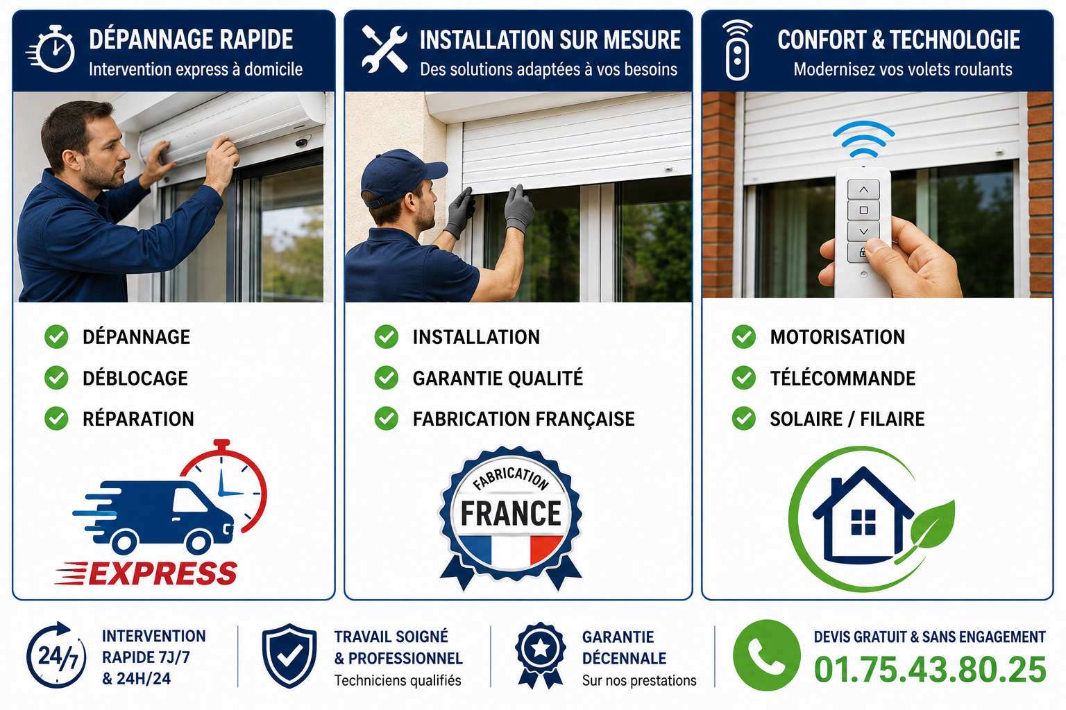 Depannage volet roulant Bagneux - Installation réparation motorisation Service Dépannage